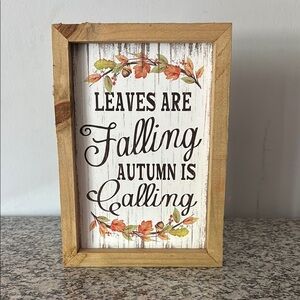 Autumn Leaves Decorative Sign